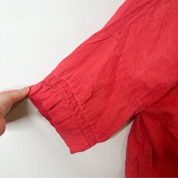 Zara Linen Tunic Pink Top - Picture 8 of 8